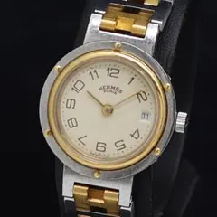 正規 稼動品】 エルメス 腕時計 プロフィール メンズ ゴールドコンビ