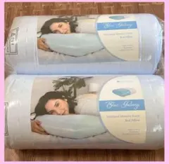 現品限り❣️ PharMeDoc 枕 ブルー 肩こり 首痛 緩和 2個セット