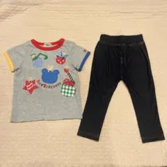 ホットビスケッツ Tシャツ+デニム風レギンス セット 80cm