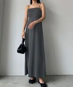 新品未使用！ルエレ♡バックストラップデザインサテンキャミワンピース