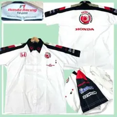 Honda FORZA 半袖ワークシャツ L 白 日本製 ホンダ 刺繍ロゴ - メルカリ