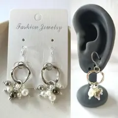 No.102　ハンドメイドピアス　樹脂ピアス