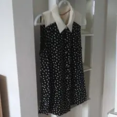 新品・タグ付き・最終価格！　Ｑ♥️ ポルカドットシャツ