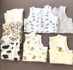 50〜60cmメッシュ肌着、タンクトップ、半袖7枚セット