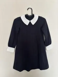 黒白バルーン袖ワンピース