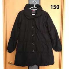 アウター　コート　子供服　女の子　150 ブラック　韓国　ダウンコート　防寒