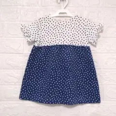 zara ドット柄切り替えカラーワンピースのサムネイル