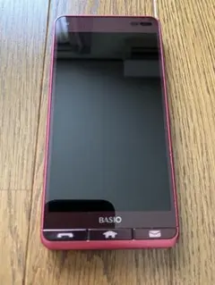 BASIO スマートフォン レッド au BASIO3 KYV43