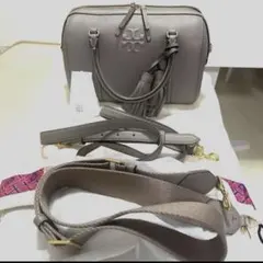 トリバーチ　グレー ショルダーバッグ