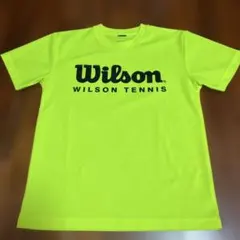 【美品】Wilson テニス Tシャツ 蛍光イエロー