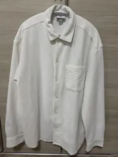 H&M メンズ ルーズフィット 長袖シャツ ホワイト M