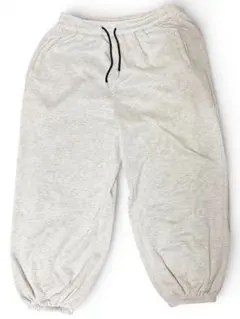 ホワイト スウェットパンツ バギー ジョガーパンツ サイドポケット付き