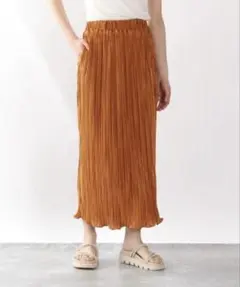 【美品】LOWRYS FARM プリーツメロータイトスカート