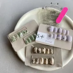 現品　まとめ売り　成人式ネイルマグネットネイル　カフェ　マーブル　フラワー　韓国