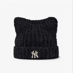 新品未開封】MLB KOREA 猫耳 サマー ビーニー ニット帽 - メルカリ