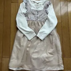 プティマイン　花柄　チュールワンピース