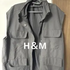 H＆Mグレー ジレ ベスト 4ポケット