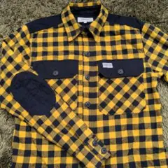 TOMMY 長袖ネルシャツ Mサイズ イエロー・ブラックチェック