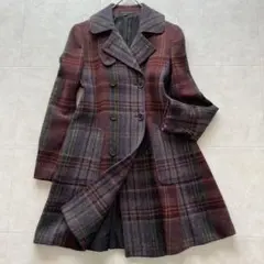 セオリー　アルパカラムズウール　ダブルチェスターコート　ミックスツイード