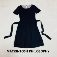 マッキントッシュフィロソフィー ワンピース 36 黒　日本製 綿100%