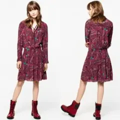 極美品✨ZADIG&VOLTAIRE 総柄 ワンピース レーヨン100% y2kのサムネイル