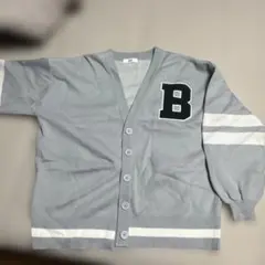 WEGO カーディガン グレー Bワッペン Fサイズ 美品