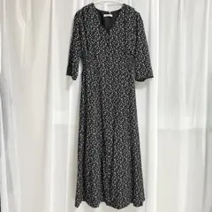 花柄七分袖ロングワンピース　Fサイズ natural couture