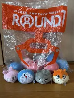 【美品】ROUND1 ドラえもん チョロミー ぬいぐるみ5個セット