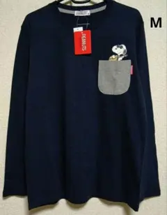 JOECOOL 長袖Tシャツ ポケット付き メンズM ネイビー 紺色 ギター