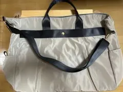 【DHC】ショルダー付き2WAYラージバッグ（ライトベージュ）