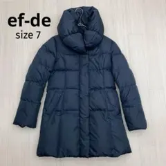 ☆ ef-de エフデ ボリュームカラー ダウンコート アウター ネイビー 7のサムネイル