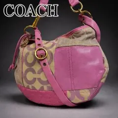 Coach Op Art Patchwork Pink 3Way Bag y2k