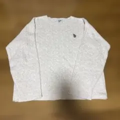 U.S. POLO ASSN. ケーブルニット Mサイズ ベージュ