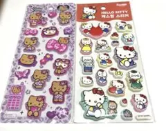 【正規品】日焼けキティ　ぷくぷく　もちもちマシュマロシール　韓国版ぷくぷくシール