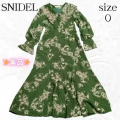 SNIDEL スナイデル ビッグエンブロイダリーカラープリントワンピース 花柄