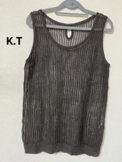 K.Tキヨコタカセ　あみあみメッシュサマーニット