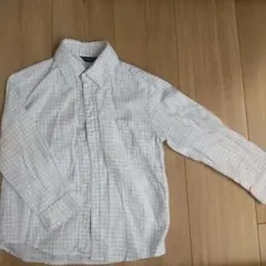 冠婚葬祭 チェック柄 長袖シャツ 110