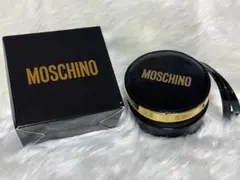 MOSCHINO ポーチ ブラック ゴールド ラウンド型のサムネイル