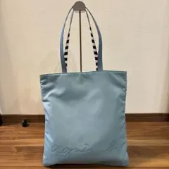 美品 agnes b. VOYAGE ナイロン トートバッグ 日本製 ブルーのサムネイル