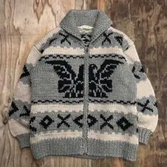 90s カウチンセーター カナディアンニット サンダーバード VINTAGE