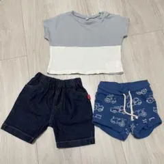 70cm 半袖Tシャツ ハーフパンツ　3点まとめ売り　男の子　夏