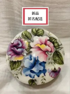 英国 Newhall ニューホール ピクチャーボックス 花柄 陶器 小物入れ