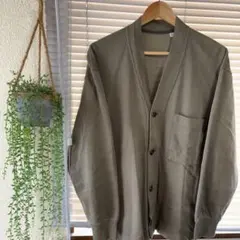 【美品】ユニクロU フレンチリブカーディガンオリーブ