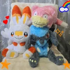 ポケモンもふぐっとくつろぎタイムぬいぐるみヤドン&リオル&ヒバニー