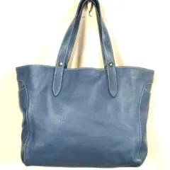 ドゥクラッセ　レザー トートバッグ　　ブルー色