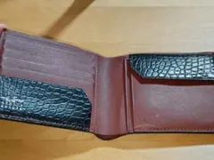 カミーユフォルネ　二つ折り財布 黒/赤のサムネイル