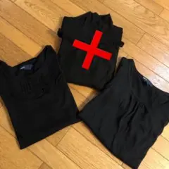 未使用★GAP kids★黒カットソー★デザイン違い2点セット　130.140