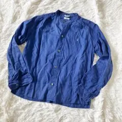 ルグラジック le glazik リネンシャツ　バンドカラー　高品質麻　日本製