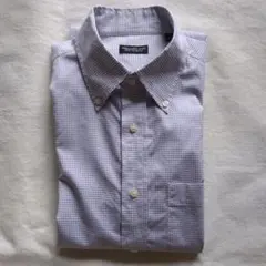 ファインクロスシャツ　M　格子柄（ボタンダウンカラー） 長袖シャツUNIQLO