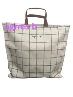 agnès b. 格子柄　チェック柄 トートバッグ